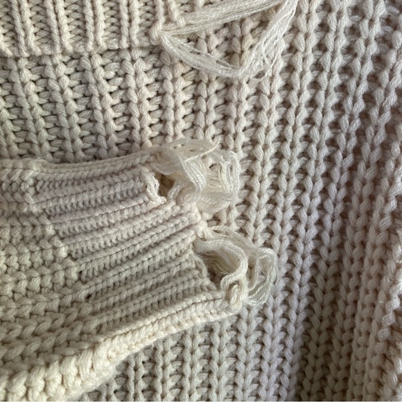 Oversized Knit Distressed Sweater - Picture 5 of 6